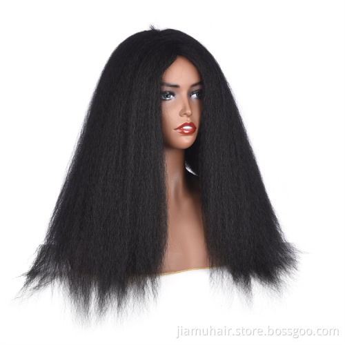 Synthetic Wigs Afro Curls Hair Wig For Women Long Yaki Straight African Wig Synthetic Afro Yaki Hair